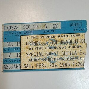 The Purple Rain Tour Prince & The Revolution Guest Sheila E 1985 Concert
